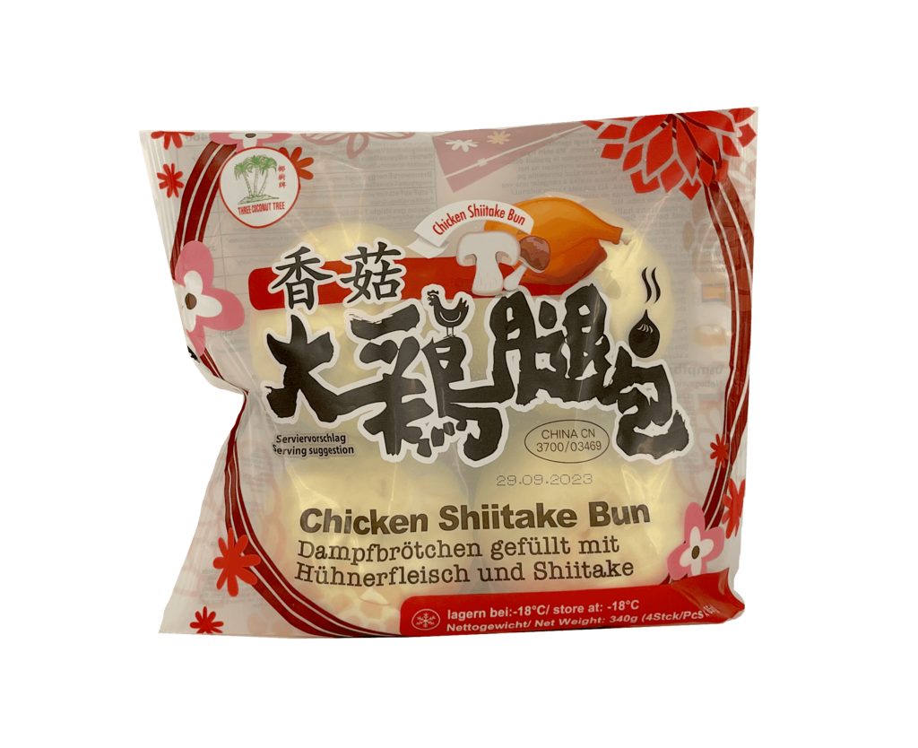 Ångade Bröd Med Kyckling/Shiitake Fyllning 85gx4st/Påse TCT Kina