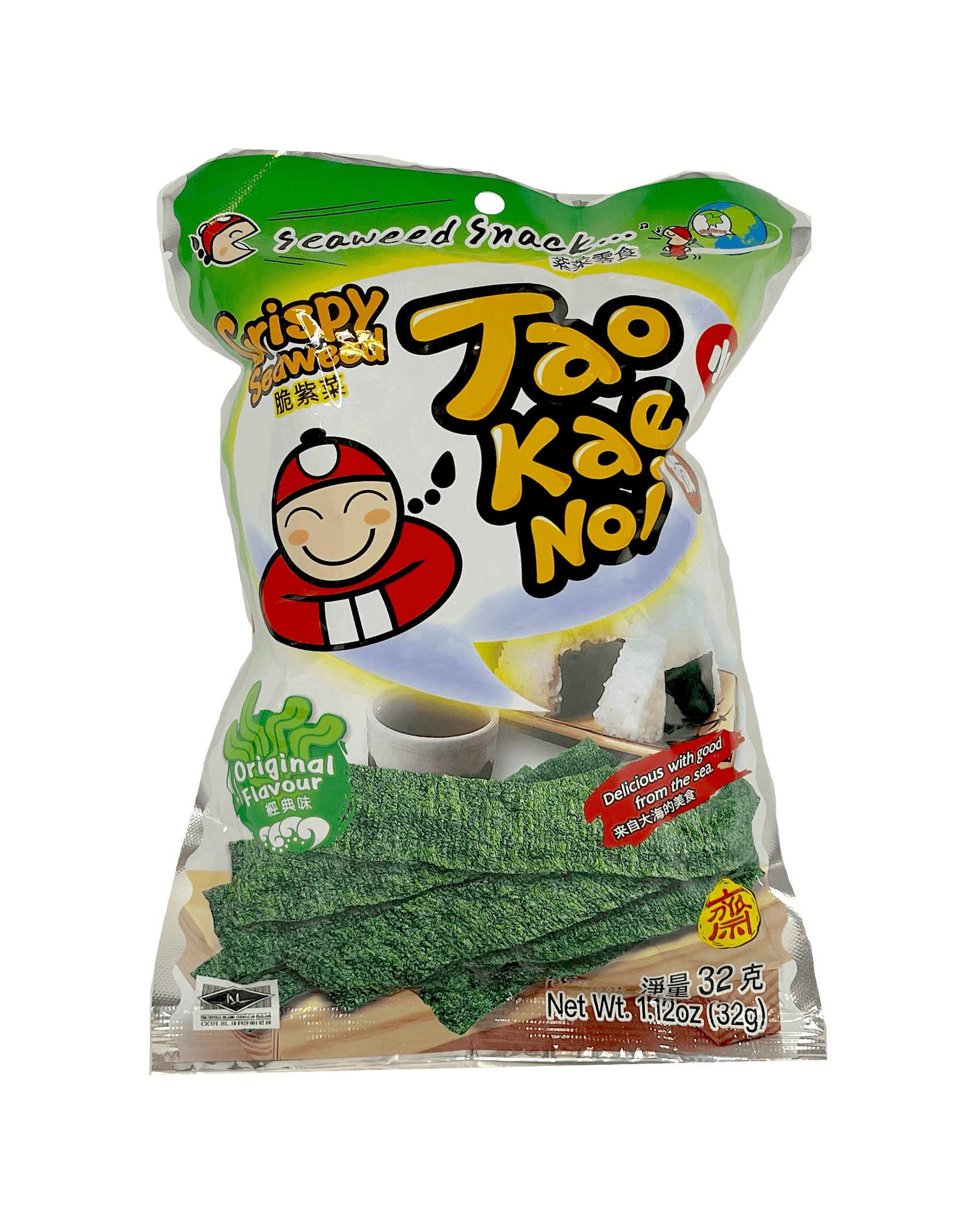 Snacks Seaweed Original Taste 32g Taokaenoi Thailand