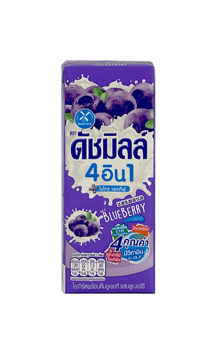 Dryck Yoghurt Blåbär Smak 180ml Dutch Mill Thailand