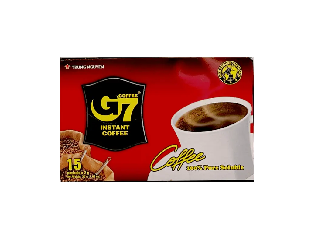 Instant Coffee G7 Pure Black 2gx15pcs / Ask Trung Nguyen Vietnam