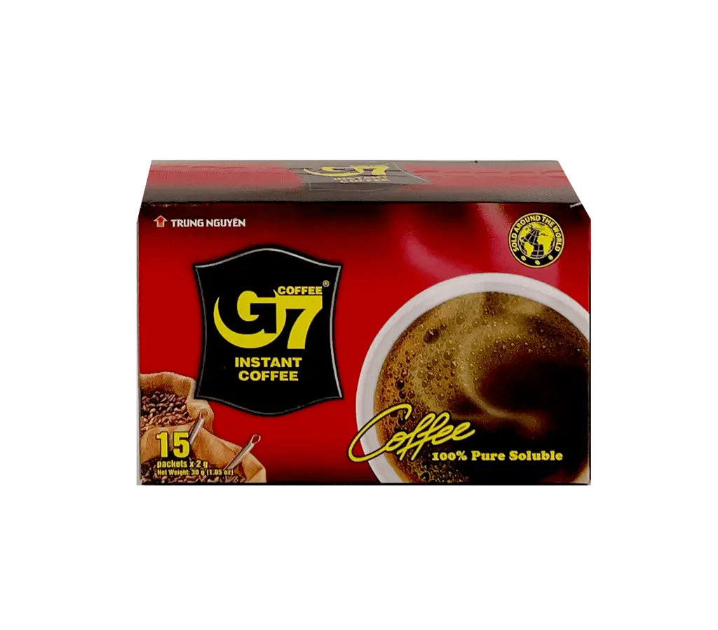 Instant Coffee G7 Pure Black 2gx15pcs / Ask Trung Nguyen Vietnam