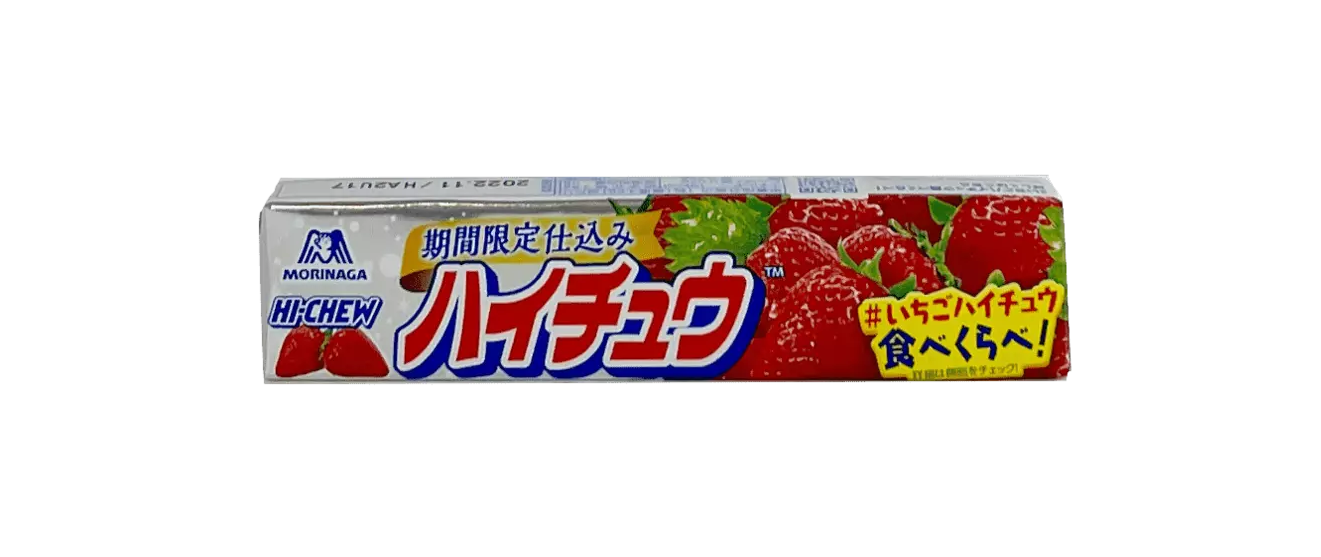 Hi-Chew Mjuk Godis Med Jordgubbar Smak 55.2g Morinaga Japan