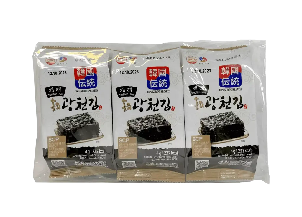 Crispy Seagrass Roasted With Original Taste (4gx3pcs) NH Korean