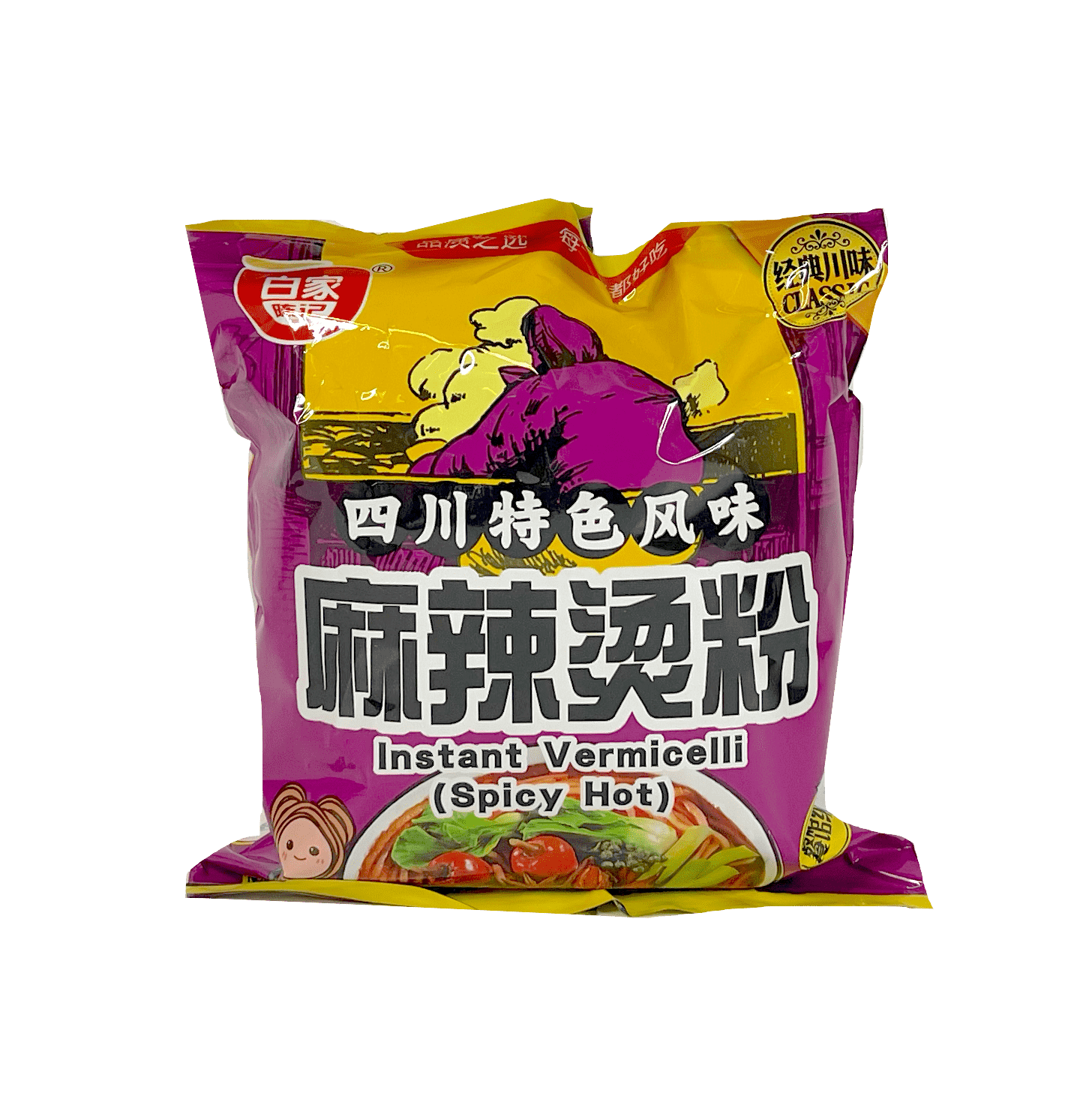 Instant Vermicelli With Hot Spicy Flavour 105g Bai Jia China
