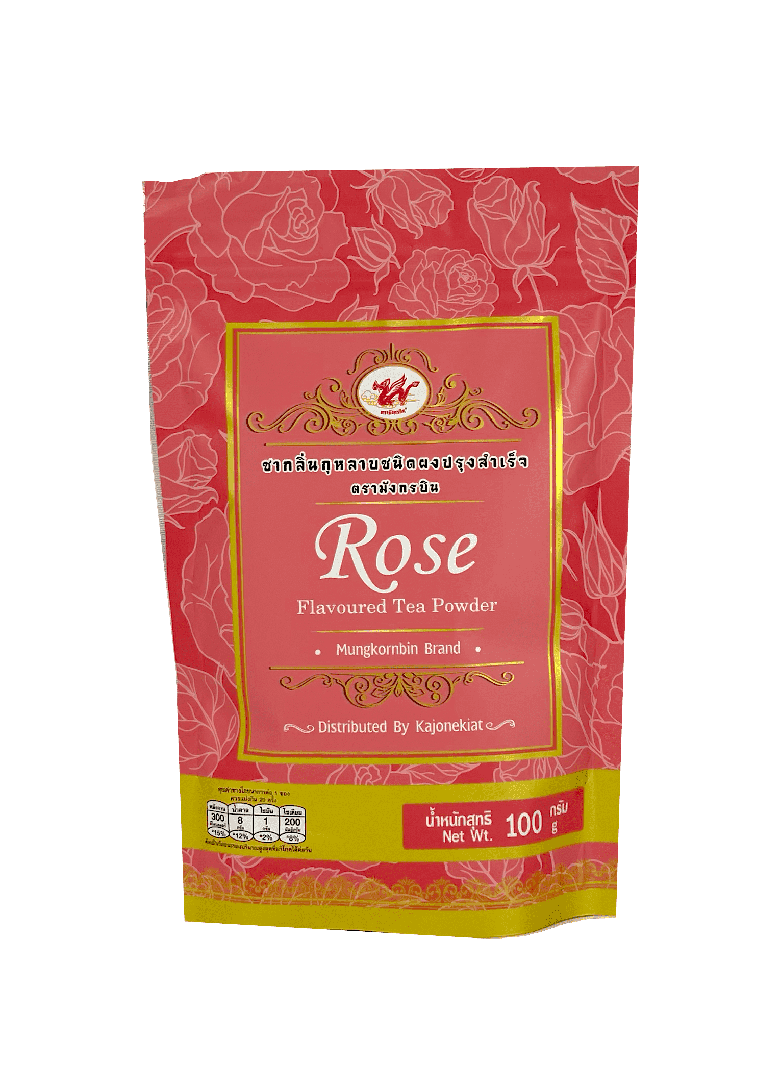 Tea Powder With Rose Flavour 100g Mungkornbin Thailand