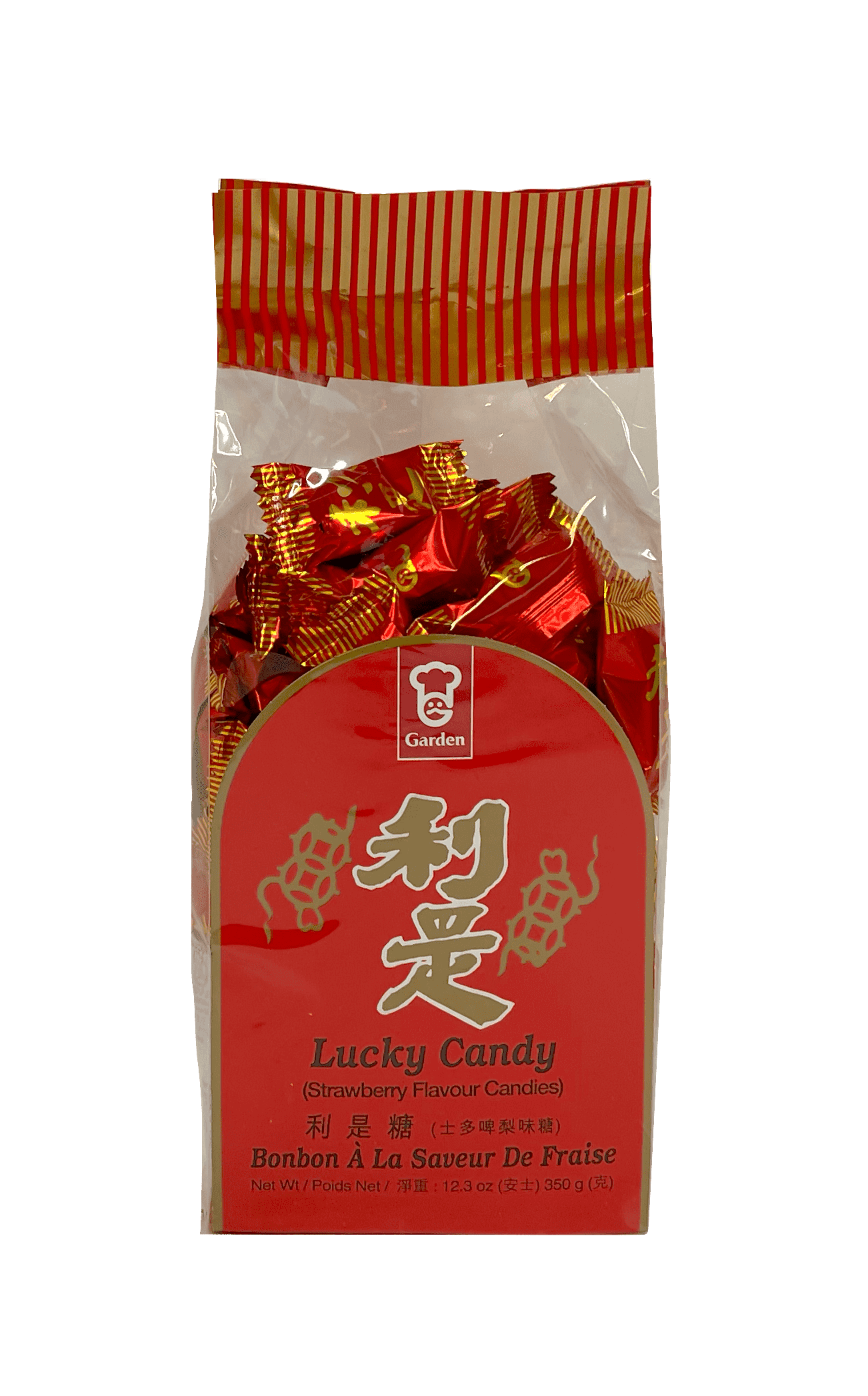 Lucky Candy Med Jordgubbssmak 350g Garden Kina