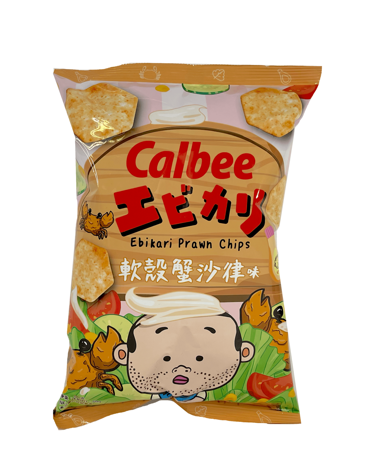 Prawn Chips With Ebikari Soft Shell Crab Salad Flavour 50g Calbee China