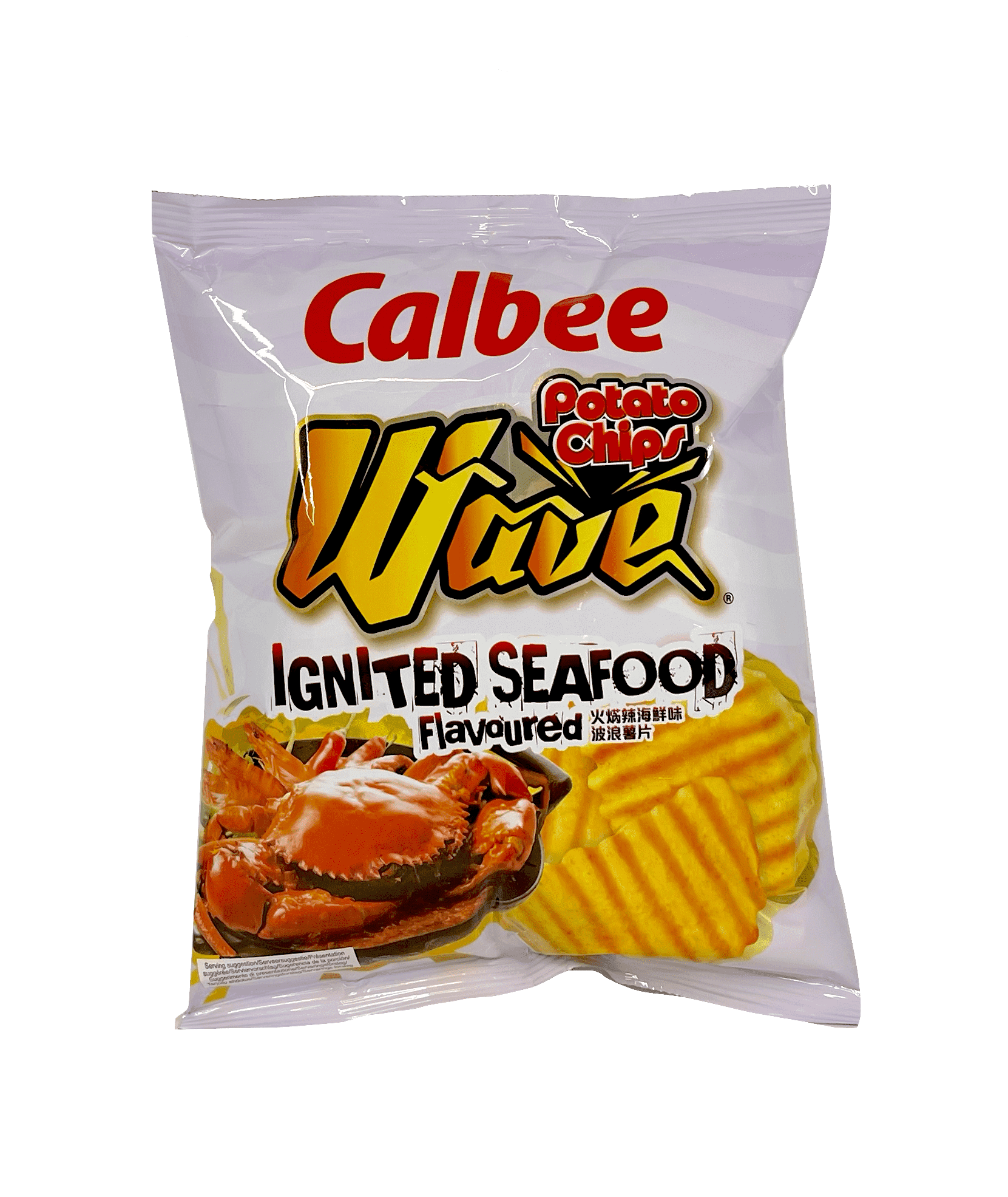 Wave Potatischips Med Antänd Skaldjurssmak 55 g Calbee Kina