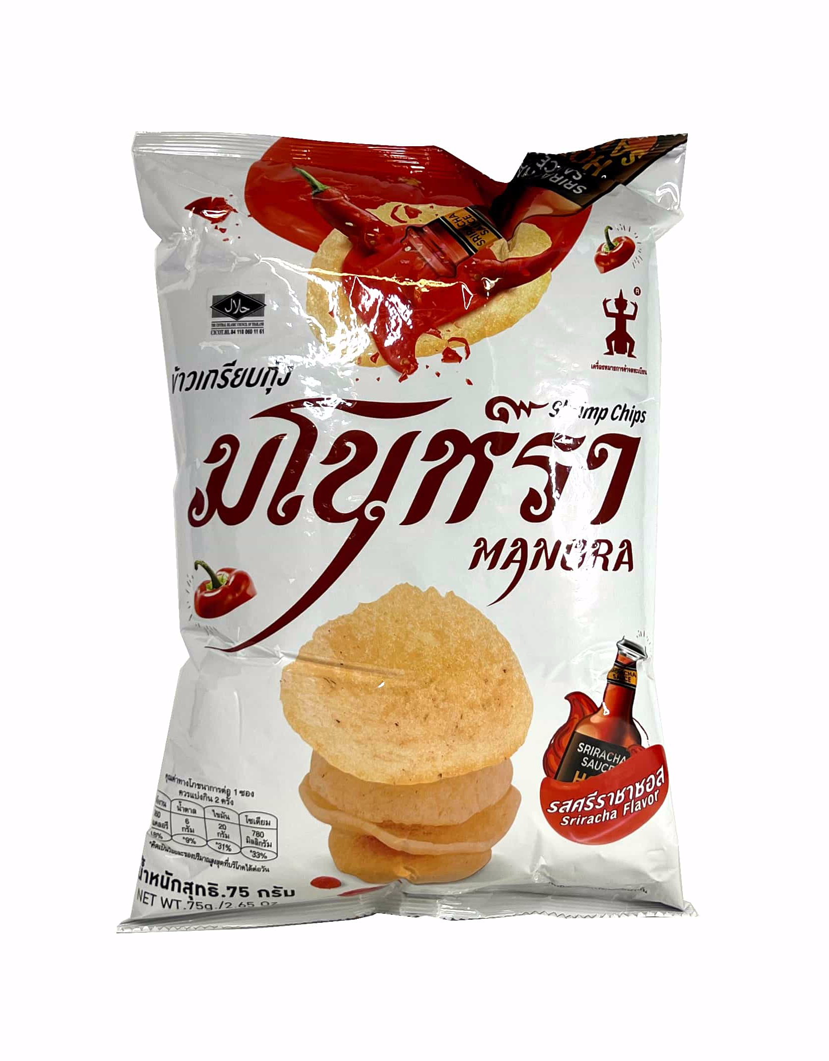 Chips With Sriracha Flavour 75g Manora Thailand