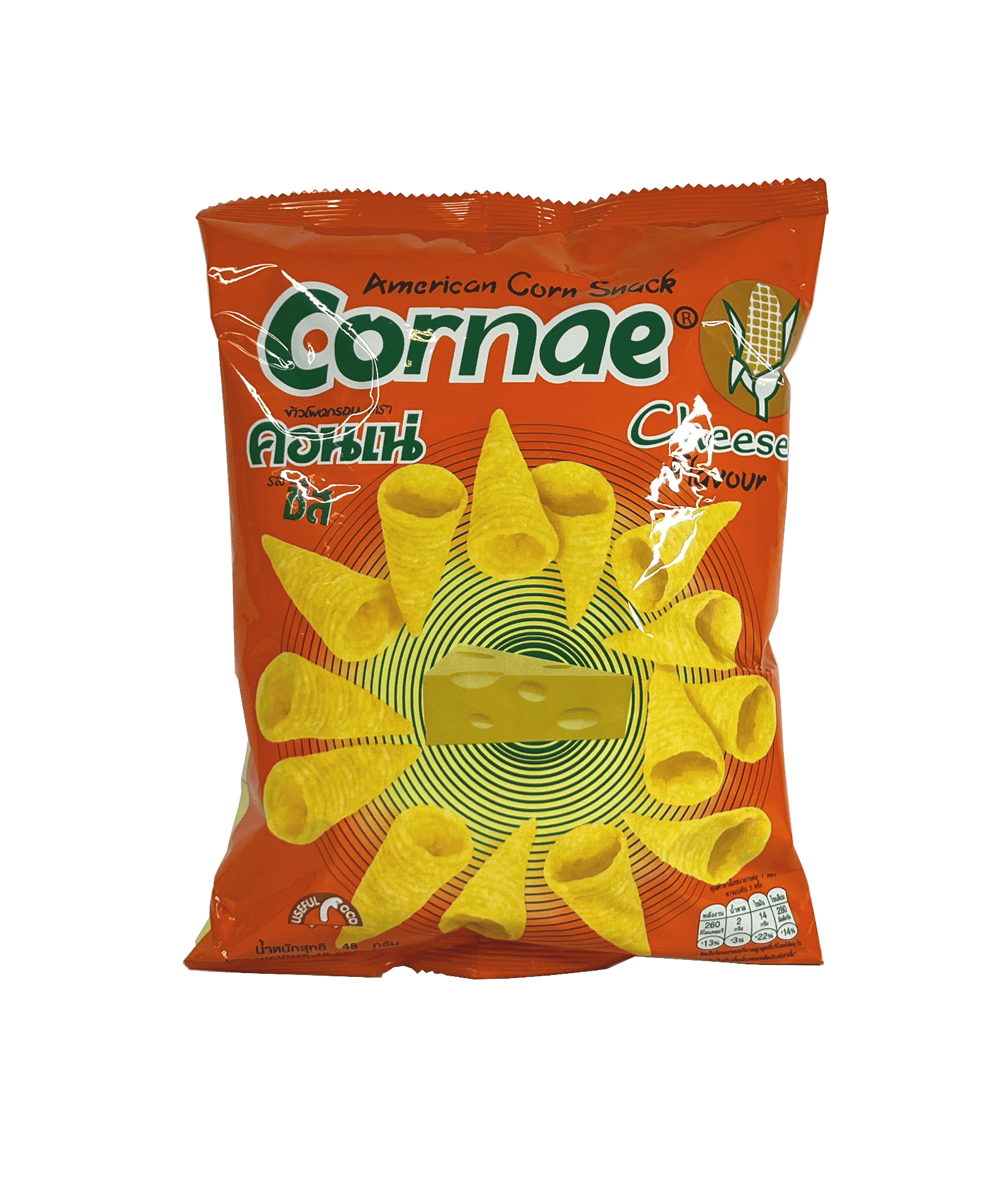 Corn Snacks With Cheese Flavour 48g Cornae Thailand
