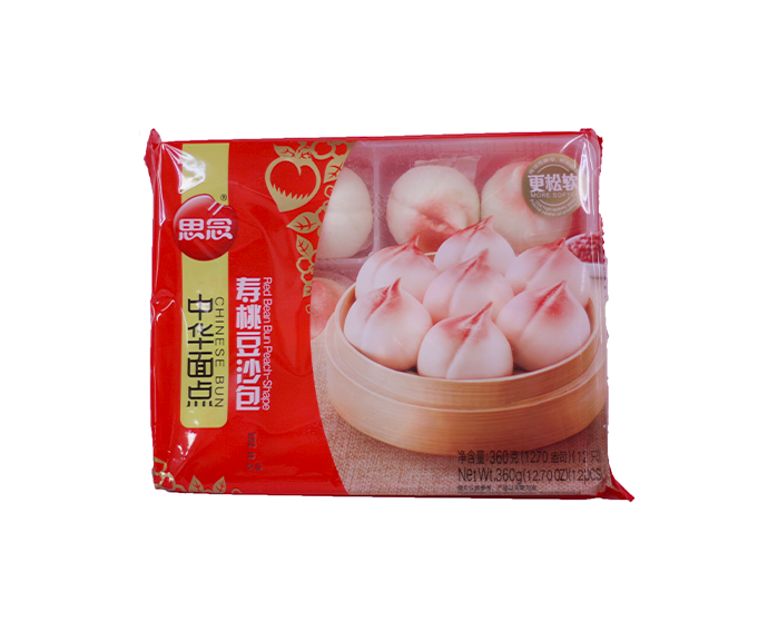 Steamed Buns Stuffed Red Bean Paste in Peach Shape 360g Synear China