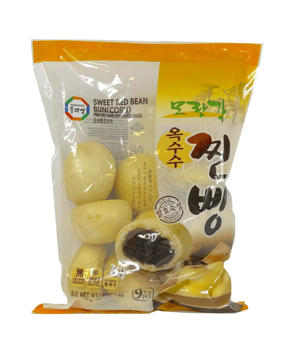 Steaming Corn Bao Stuffed With Red Bean Pasta, Frozen 765g Surang Korea
