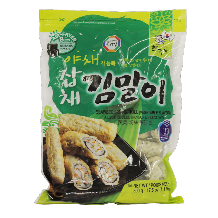 Vegansk Sjögräsrullar Med Grönsaker 500g Surasang Korea