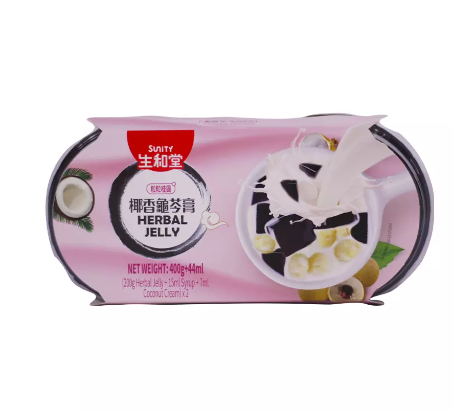 Herb Jelly With Coconut Cream Flavour 222gx2pcs / Pack Sheng He Tang