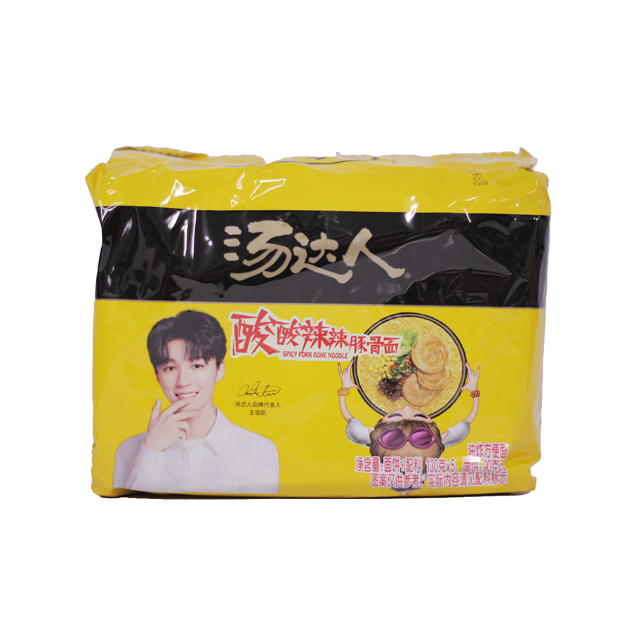 汤达人 酸酸辣辣豚骨面 130gx5pcs/组 统一 中国