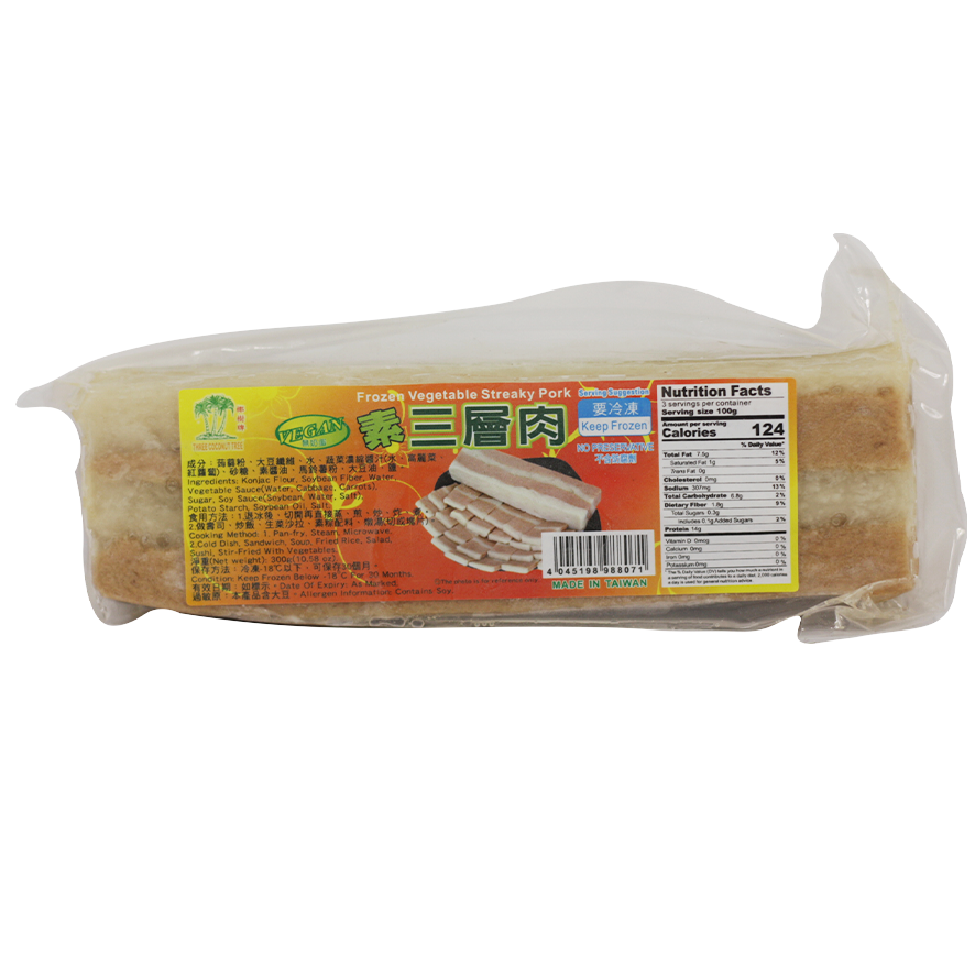 纯素 三层肉 冷冻 300g TCT 台湾