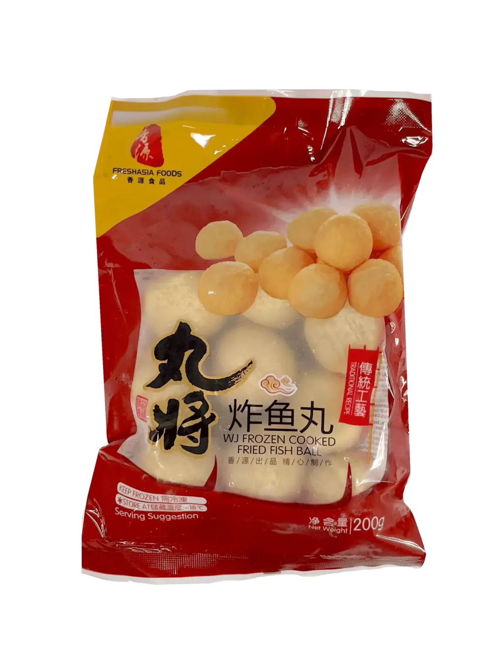 Friterad Fiskbollar Fryst 200g WJ Freshasia Kina
