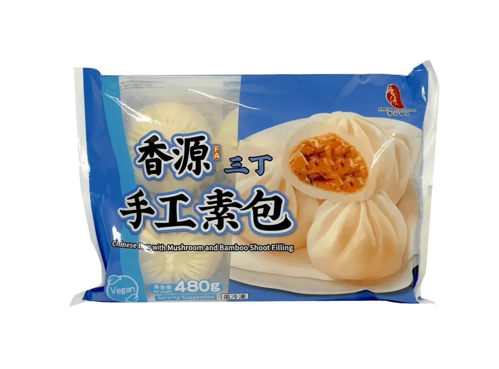 Chinese Bun with Mushroom and Bamboo Shoot Filling 480g Freshasia China