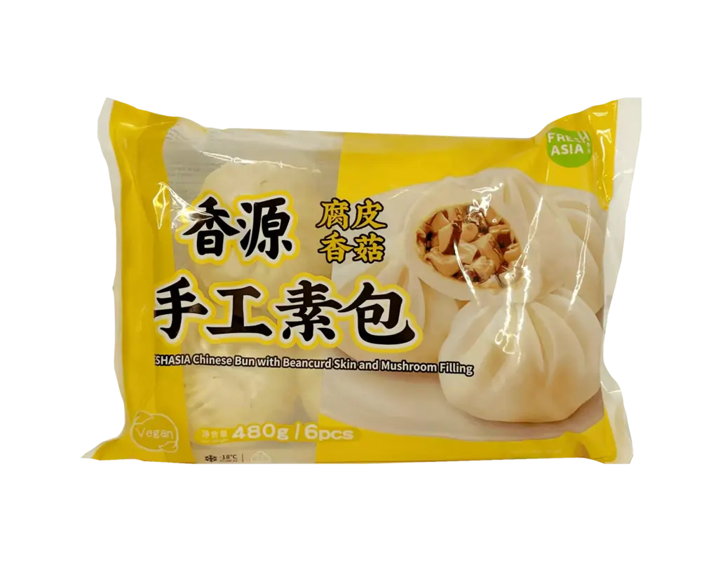 Chinese Bun with Beancurd Skin/Mushroom Filling Frozen 480g Freshasia China
