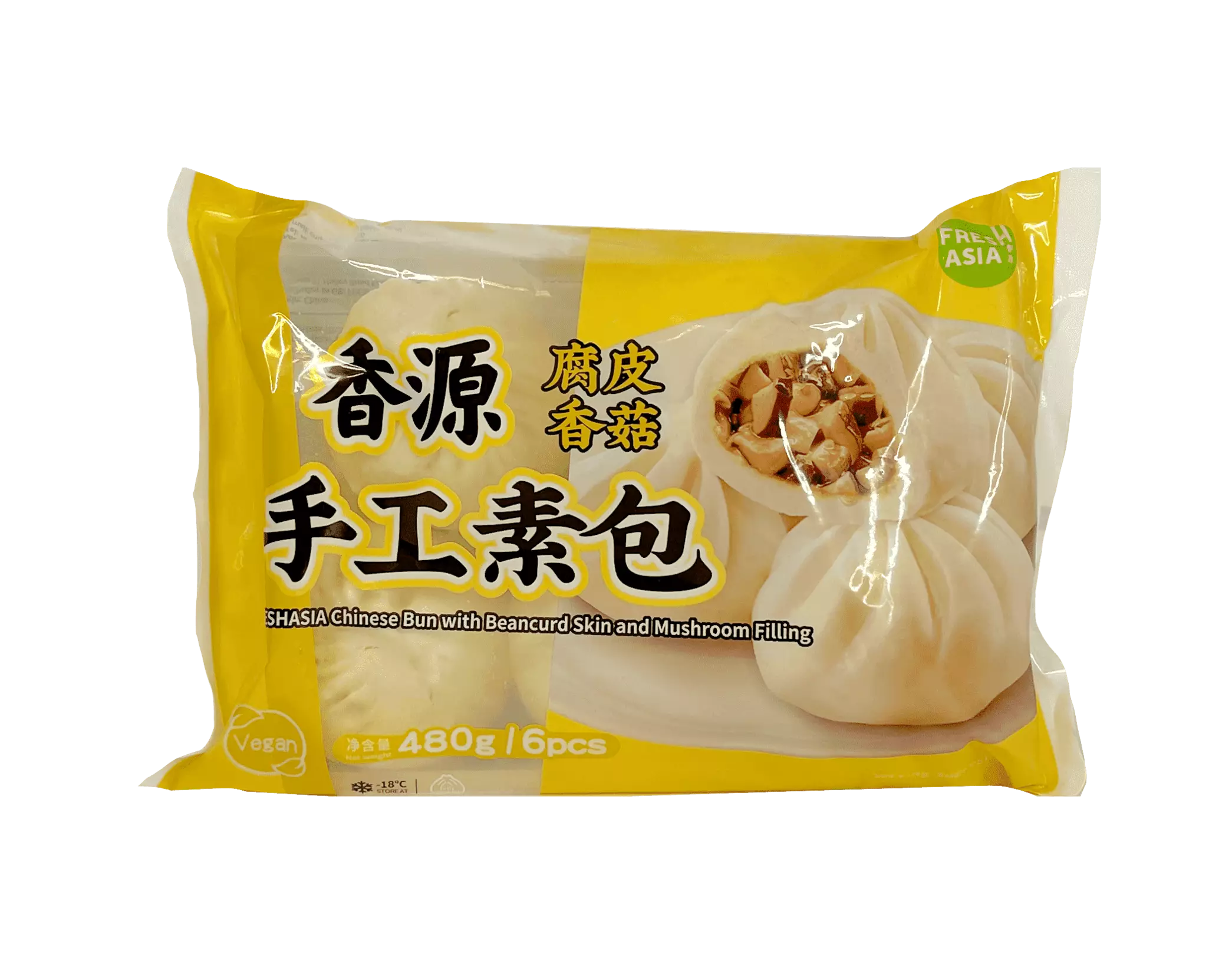 腐皮香菇 手工素包 冷冻 480g 香源 中国