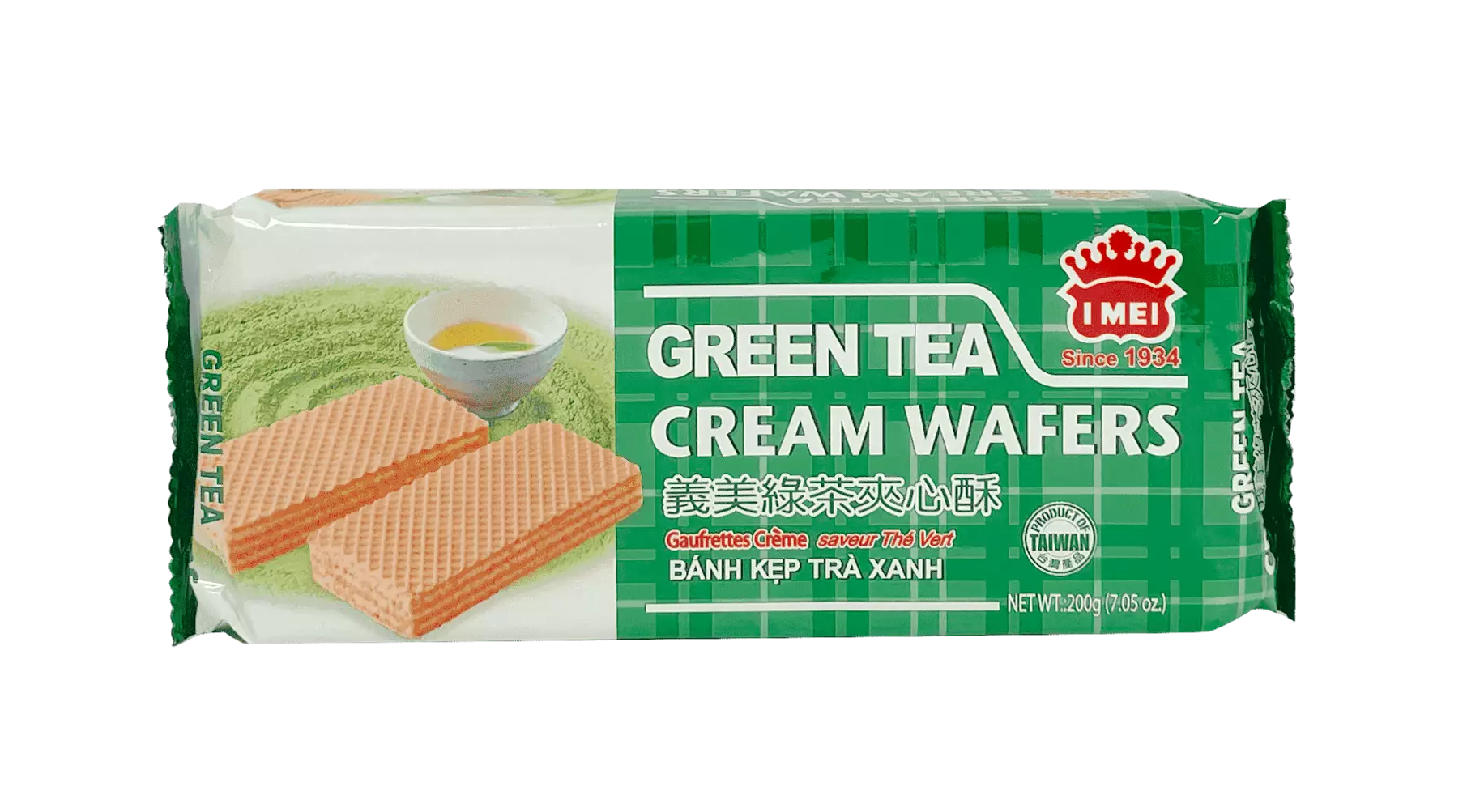 Cream Wafer With Green Tea Flavour 200g I Mei Taiwan