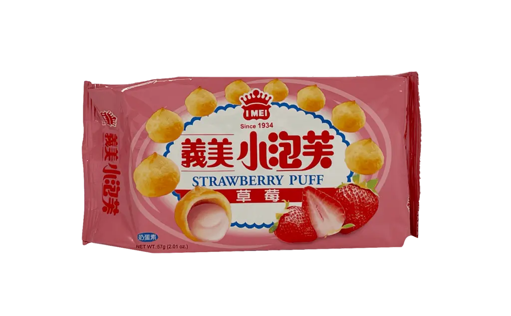 Strawberry Puffs 57g I MEI Taiwan
