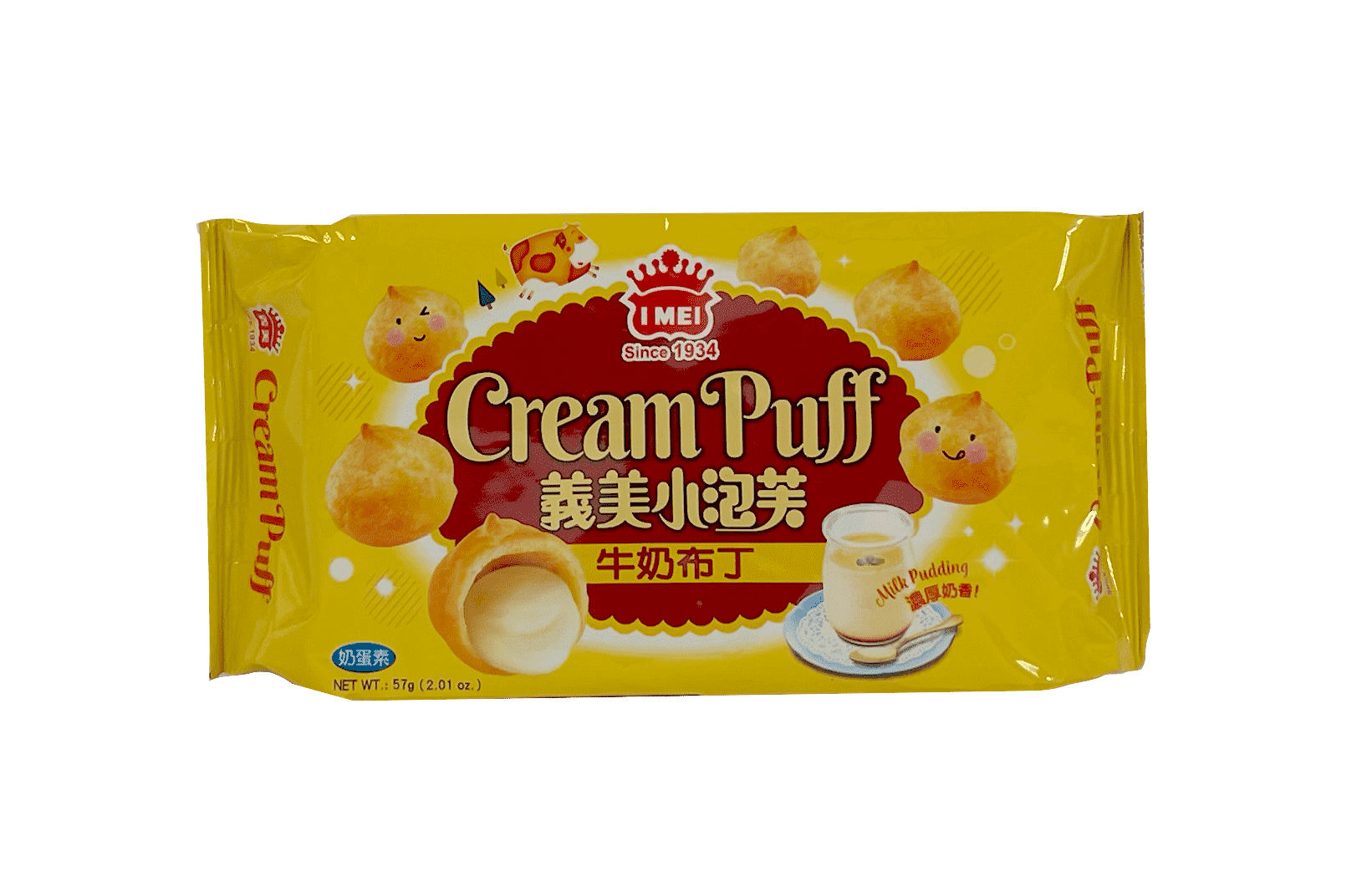 Mjölk Pudding Puffar 57g I MEI Taiwan