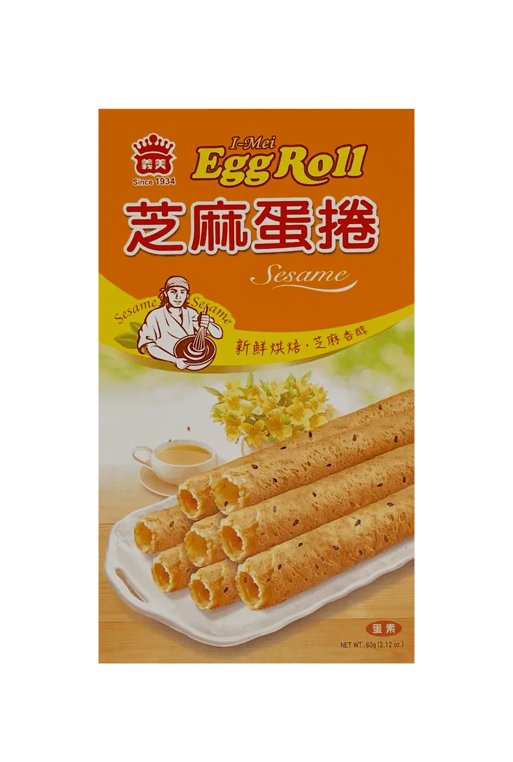 Äggrulle Med Sesam Smak 60g I-Mei Taiwan