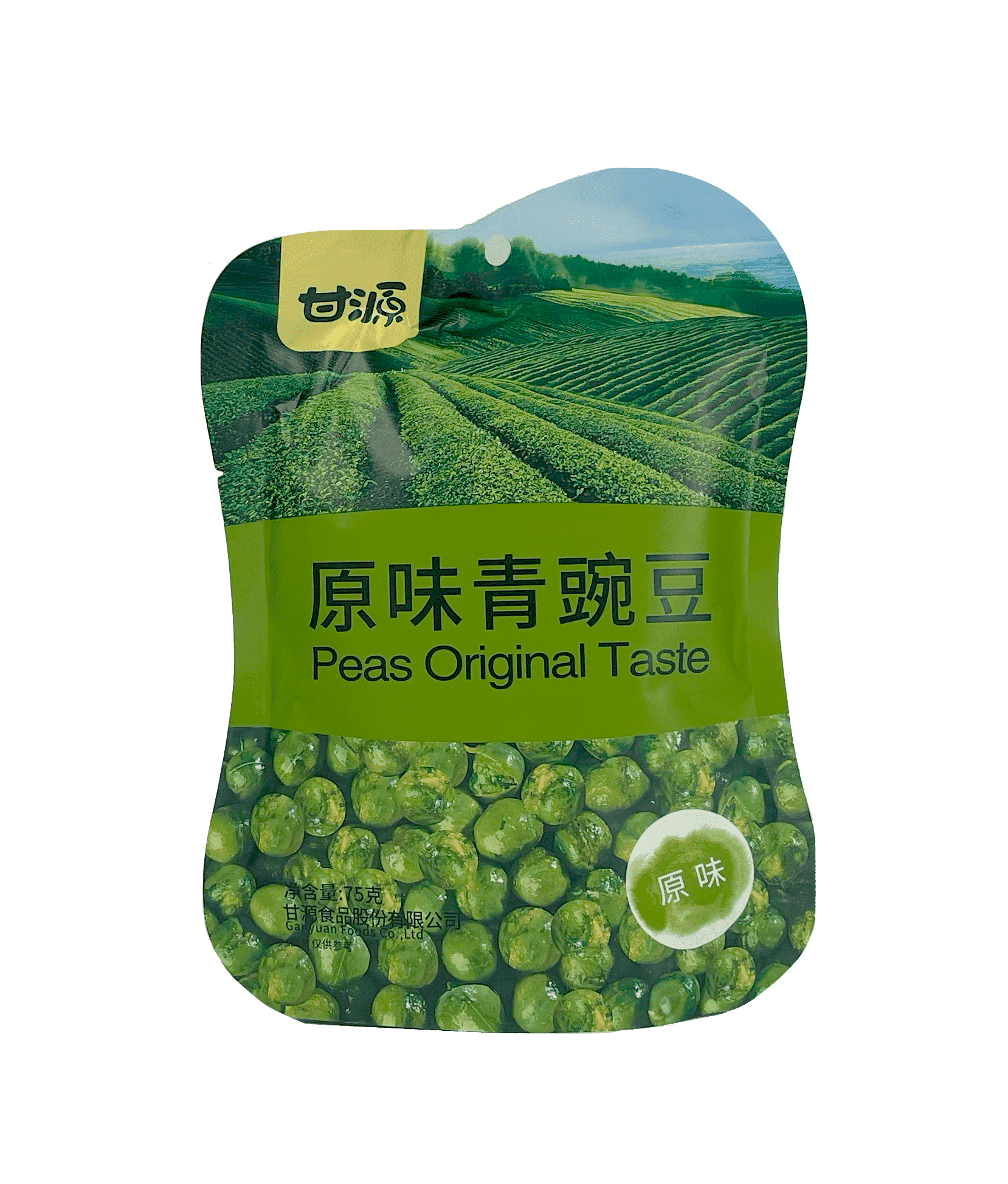 Bäst Före: 2022.08.05 Snacks Gröna Bönor Original Smak 75g Gan Yuan Kina