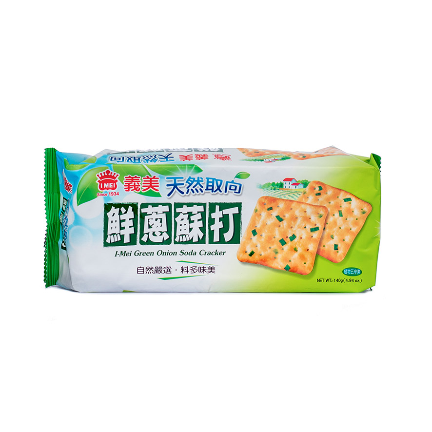 鲜葱苏打饼干 140克 义美台湾