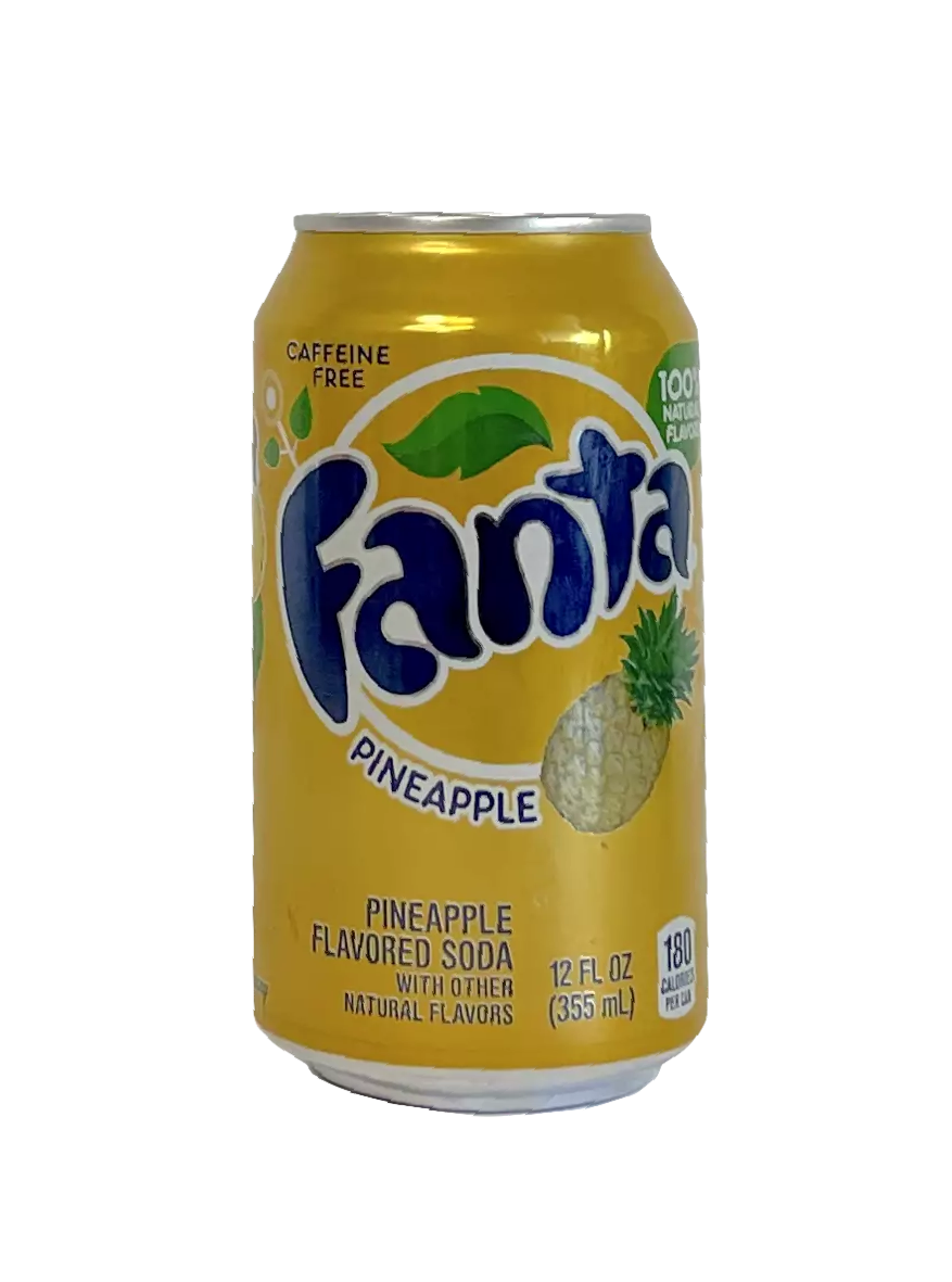 Best Before: 2022.11.07 Fanta Soda With Pineapple Flavour 355ml  USA