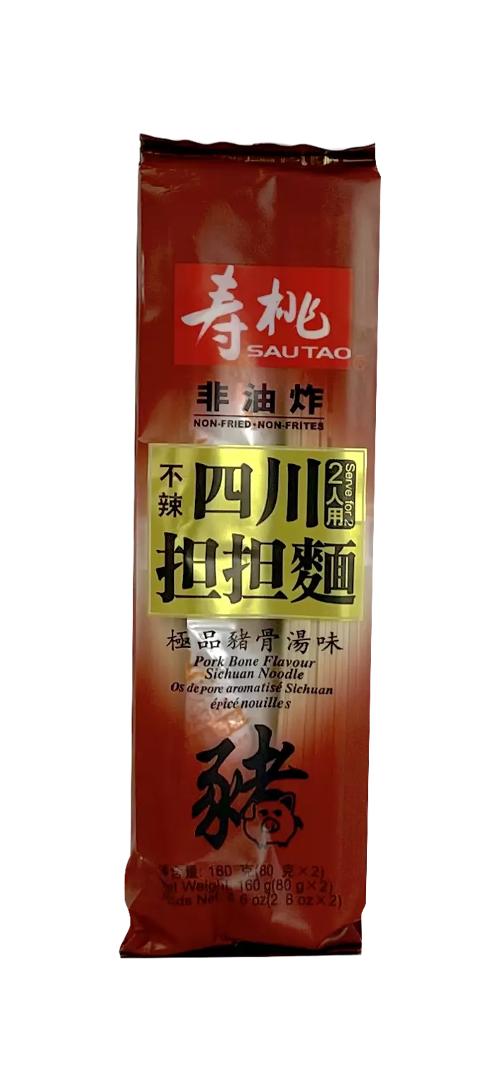 Nudlar Sichuan Fläsk Smak 160g Sautao Kina