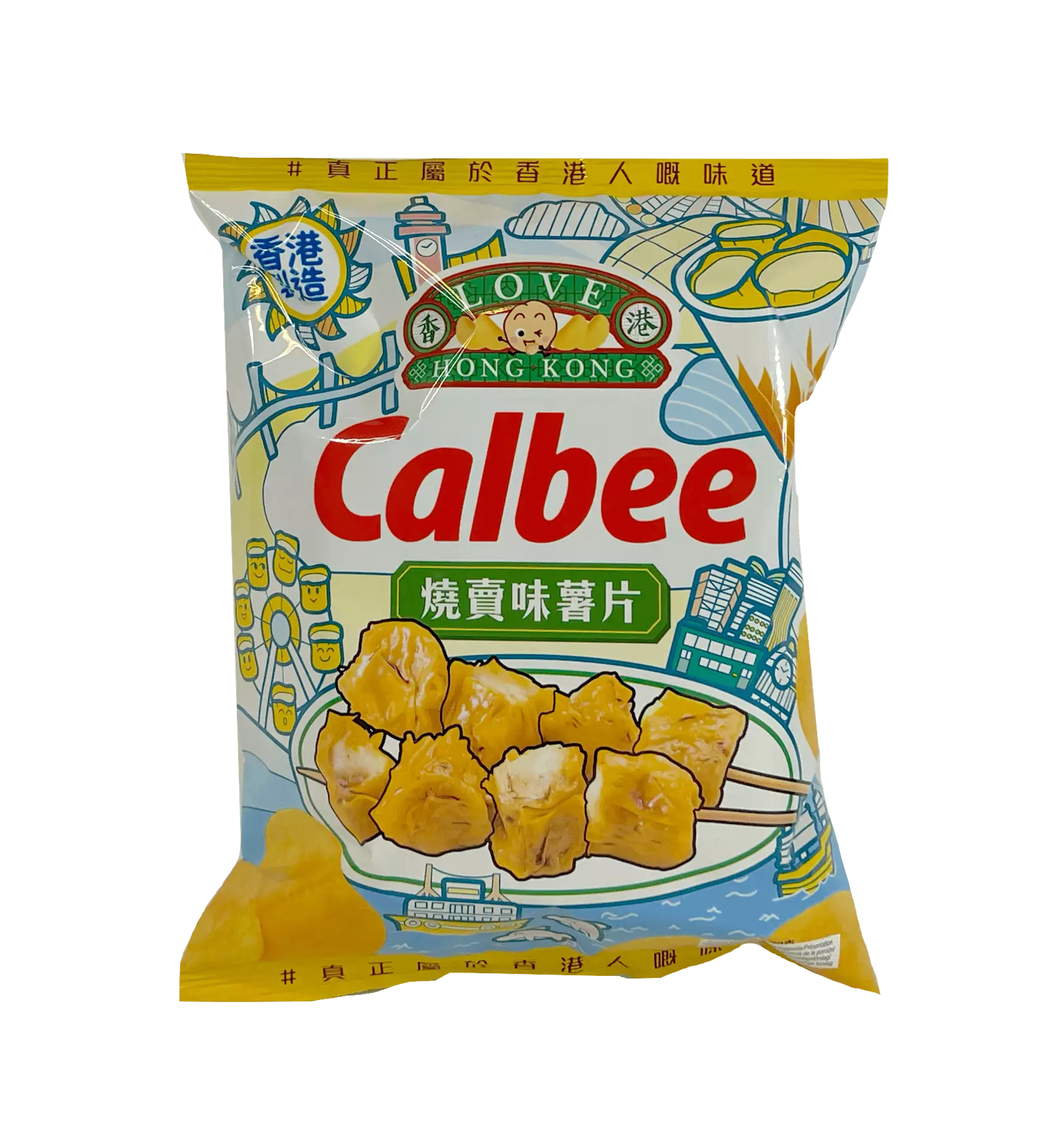 Bäst Före:2022.09.03 Potatischips med Siu Mai Smak 70g Calbee China
