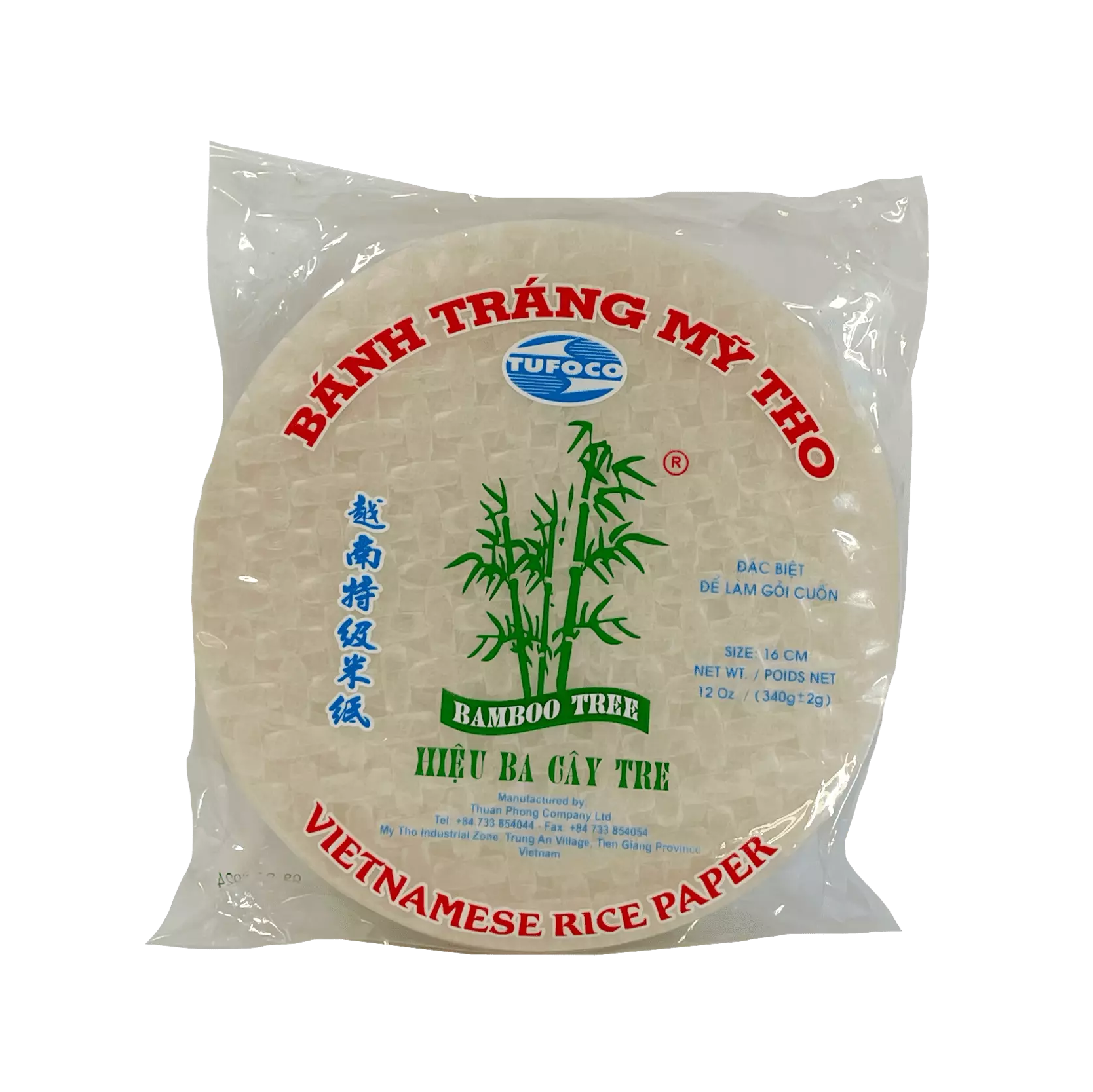 Rice Paper Round 16cm 340g Bamboo Tree Fry Vietnam