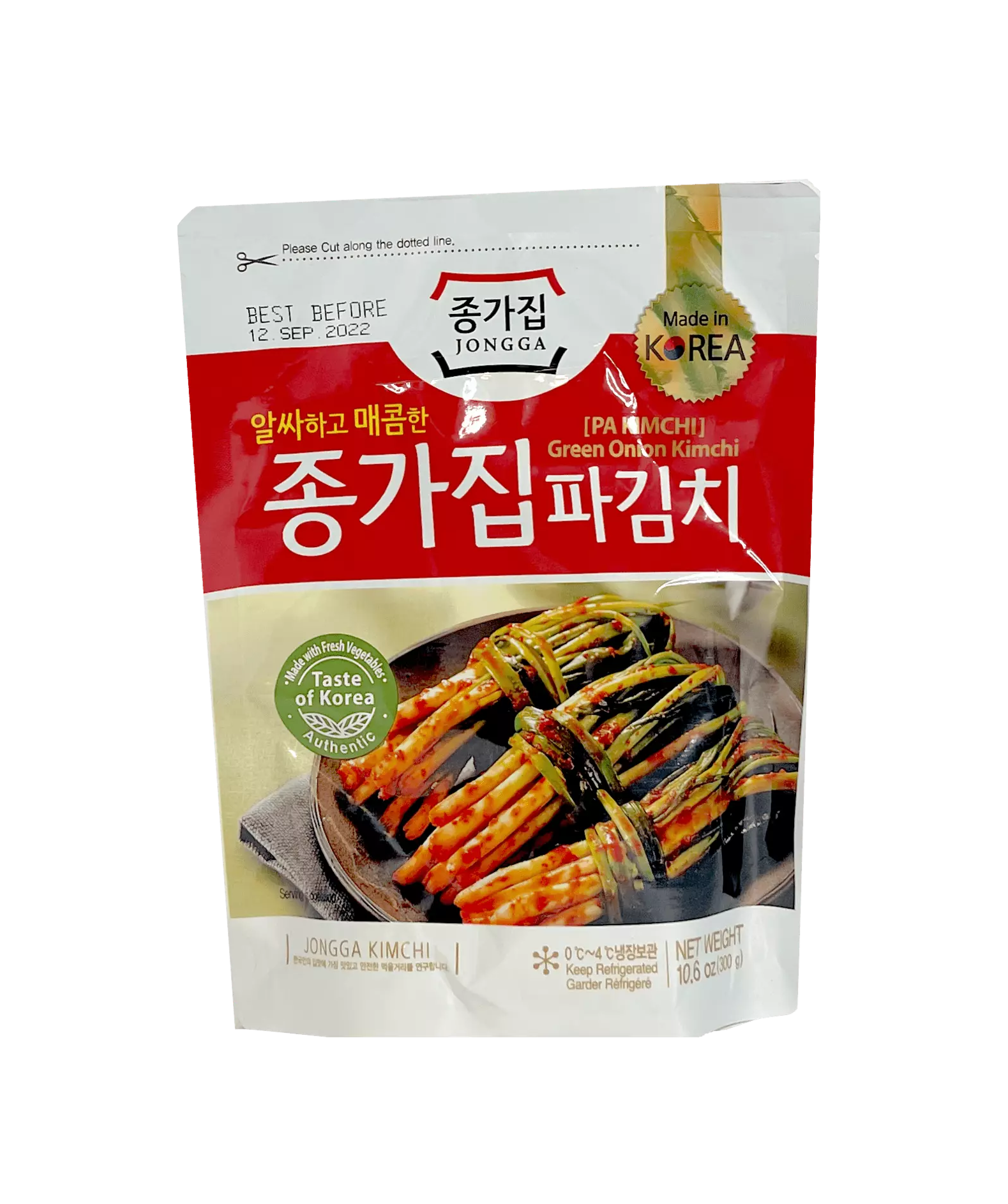 Best Before:2022.09.12 Green Onion Kimchi 300g Chongga Korea