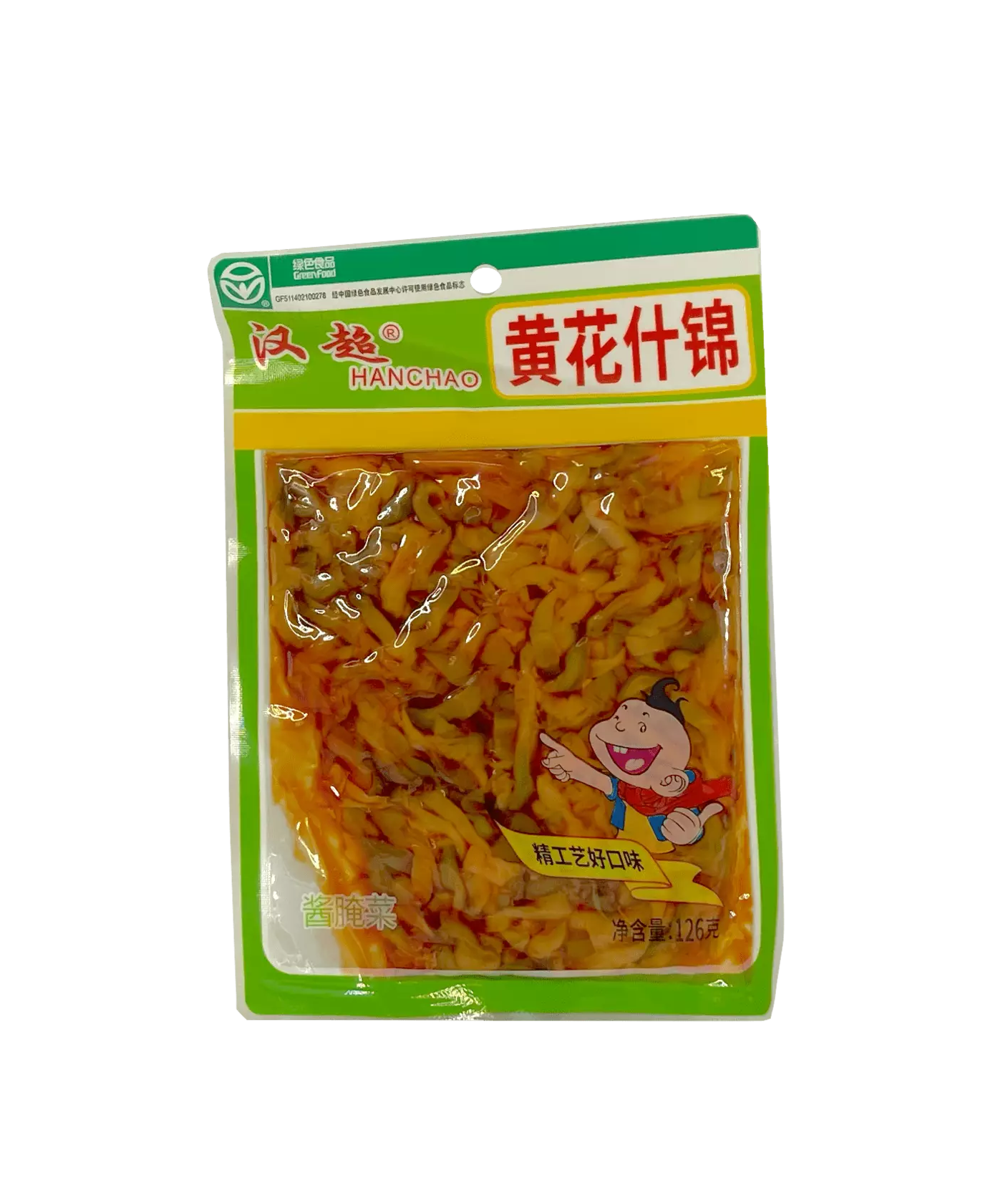 Best Before: 2022.11.11 Mustard & Radish Strips With Daylily 126g Han Chao China