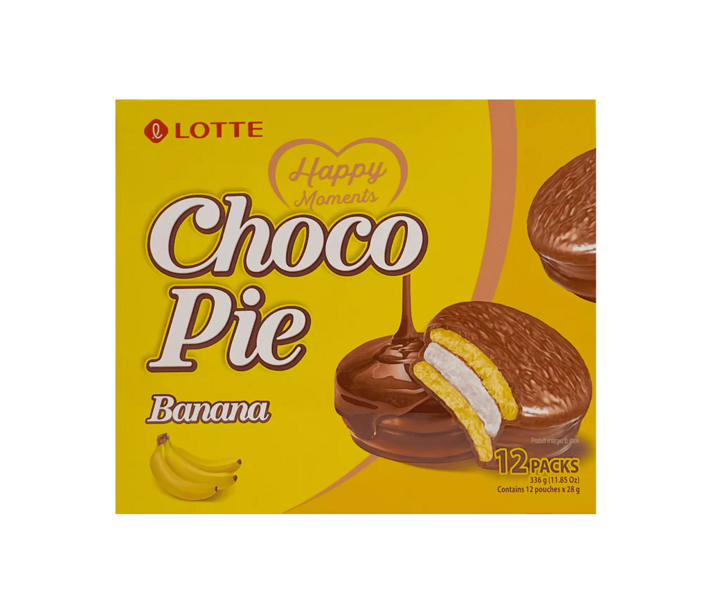 Cookies Chocolate Pie With Banana Flavour 336g Lotte Korean
