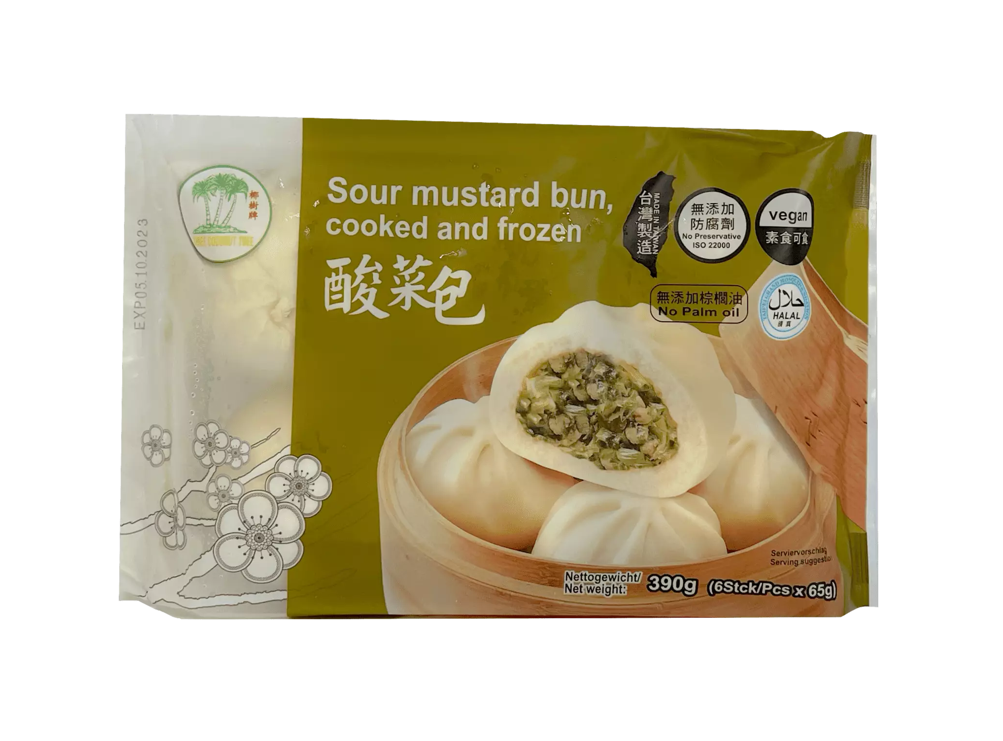 Ångade Bröd Fyllning Med Surkål Fryst 390g TCT Taiwan