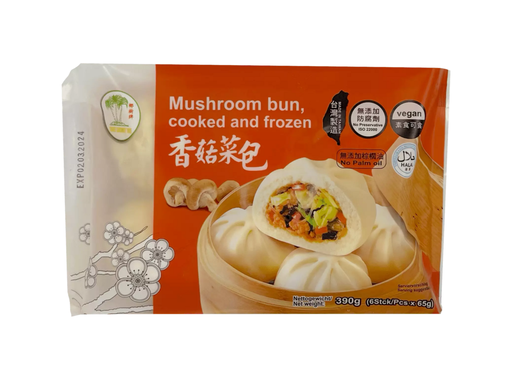 Steamed Bread Filling With Mushrooms / Vegetables Frozen 390g TCT Taiwan
