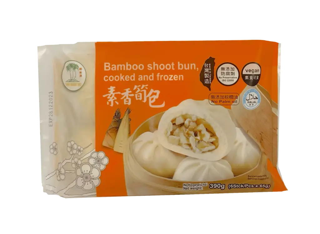 Ångade Bröd Fyllning Med Bambuskott Fryst 390g TCT Taiwan