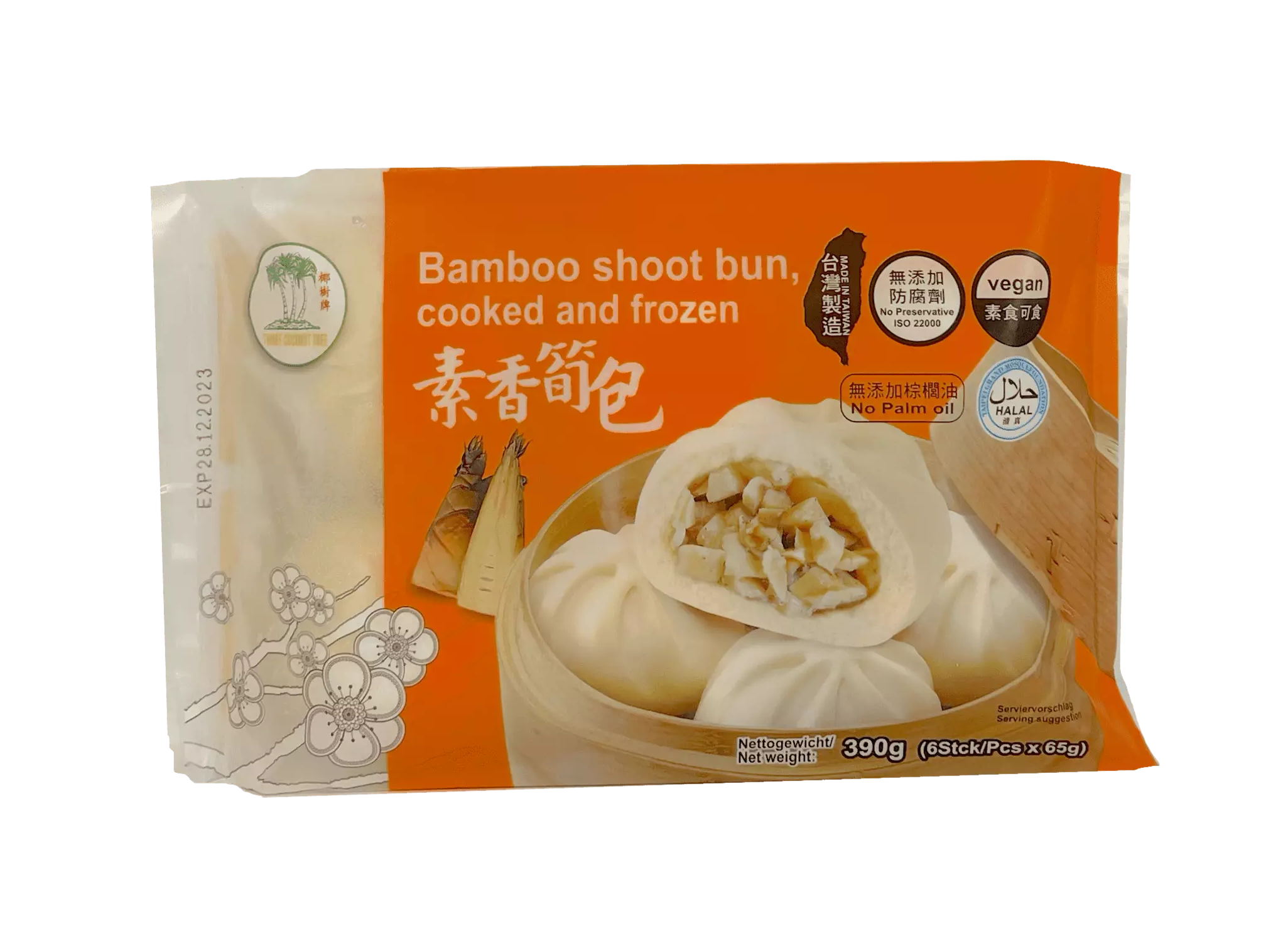 Steamed Bread Filling With Bamboo Shot Frozen 390g TCT Taiwan