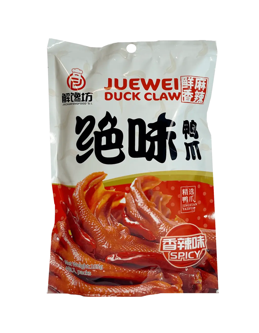 Marinerad Spicy Ankfötter 105g Jue Wei-Jie Chan Fang Food Spain