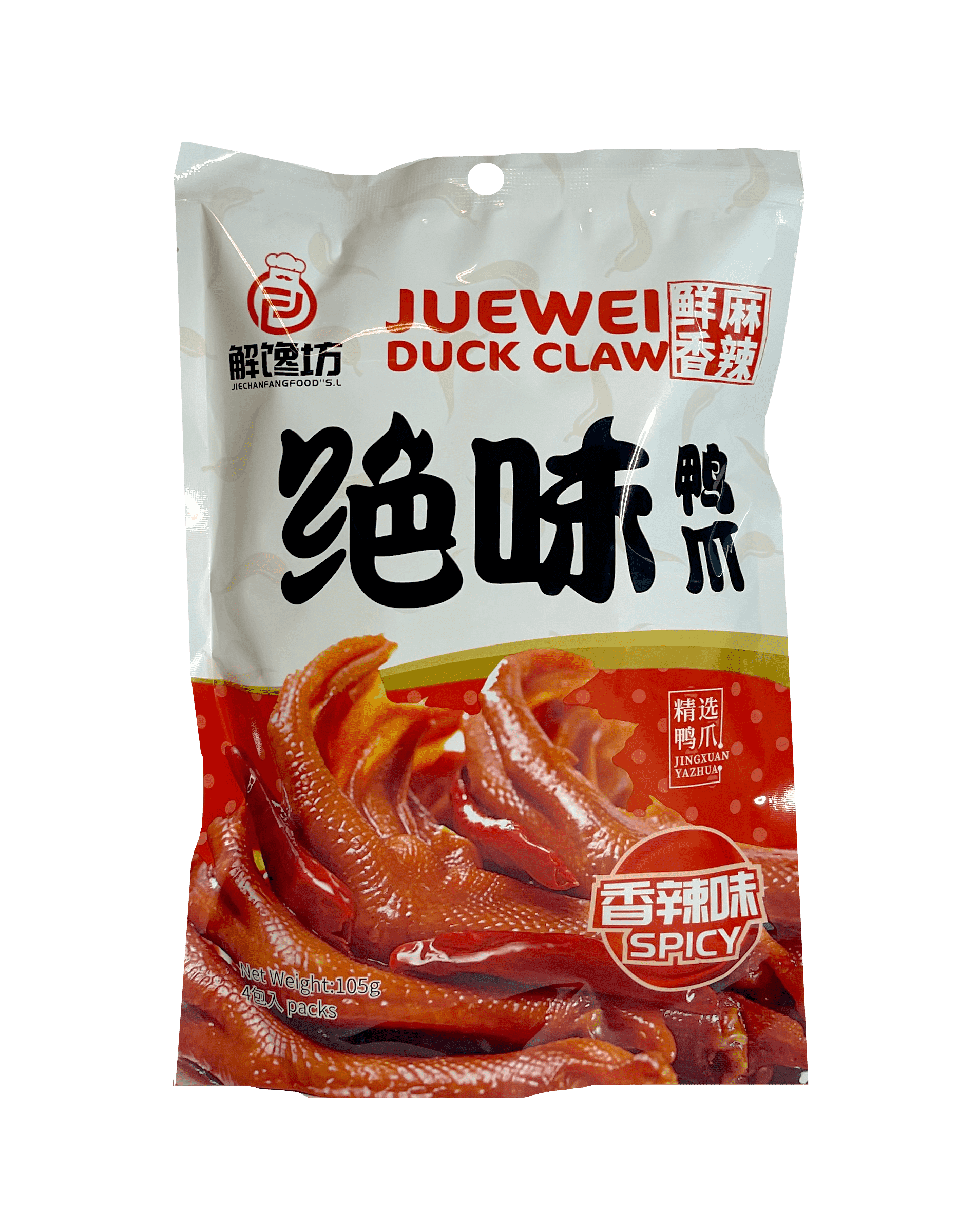 Marinerad Spicy Ankfötter 105g Jue Wei-Jie Chan Fang Food Spain