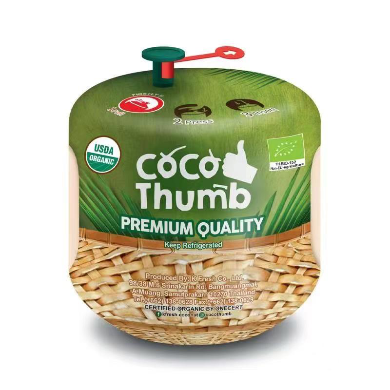 Kokosnöt Med Thumb Easy Open Färsk 1st Thailand