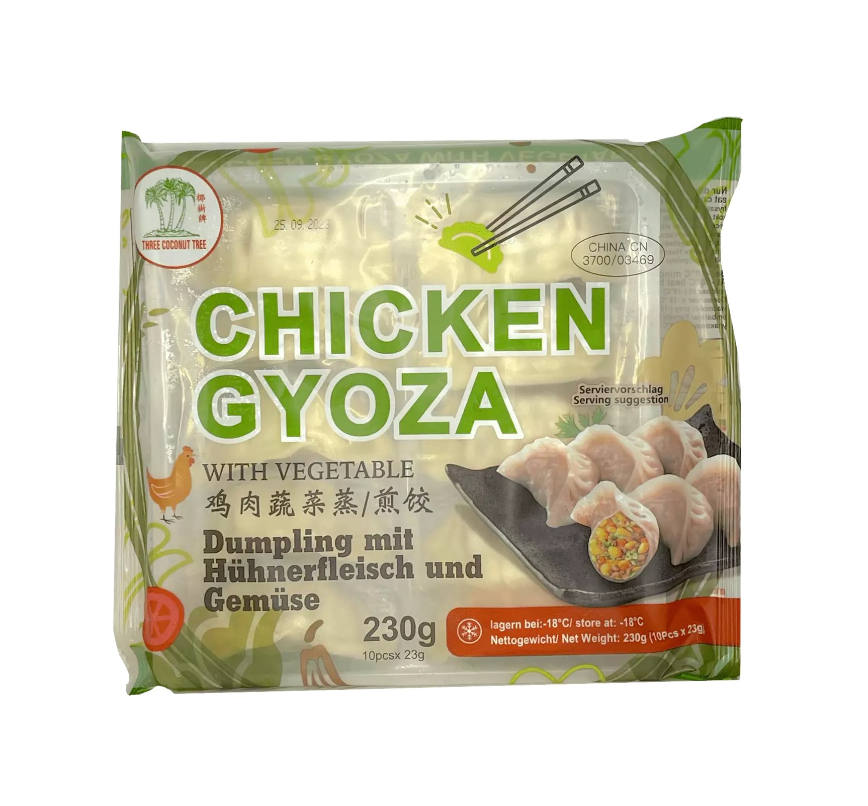 Gyoza Chicken With Vegetables Frozen 230g TCT China