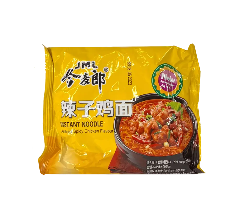 Snabbnudlar  Med Stark Kyckling Smak 105g JML Kina