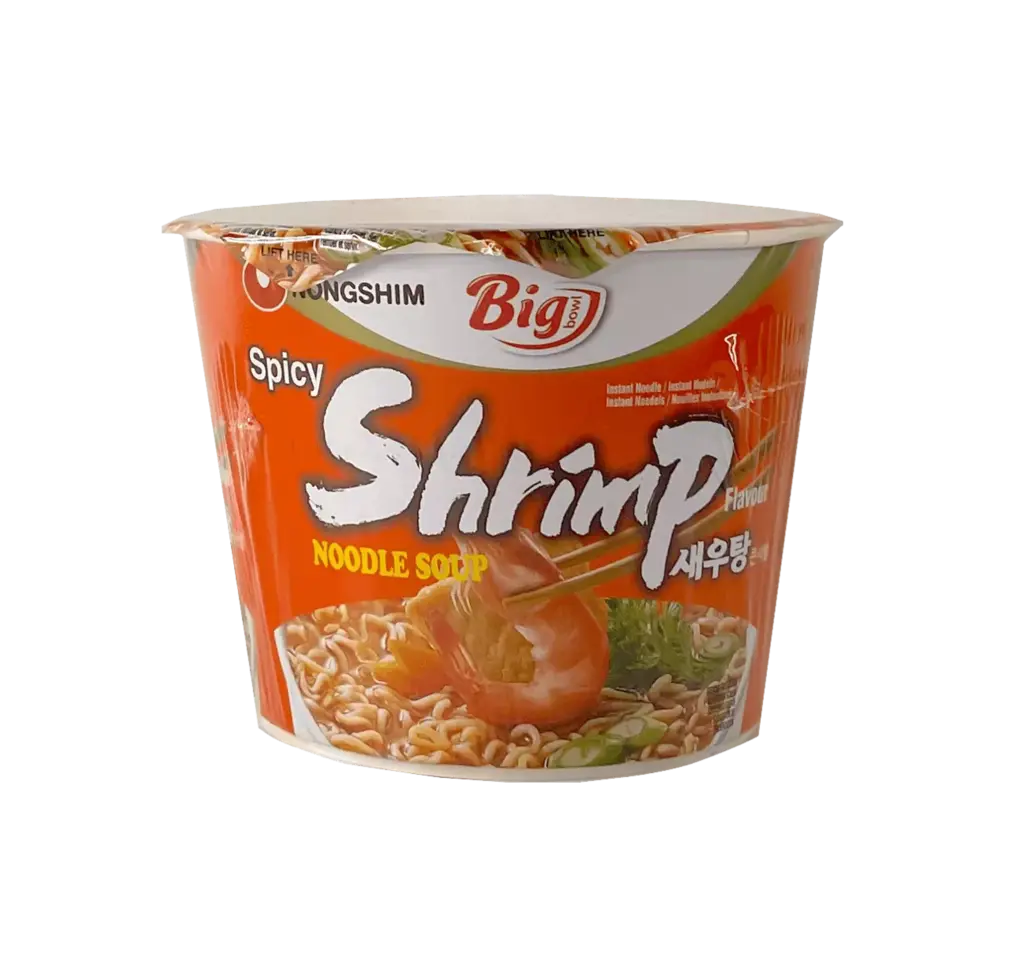 Snabbnudlar Bowl Räkor 115g Nongshim Korea
