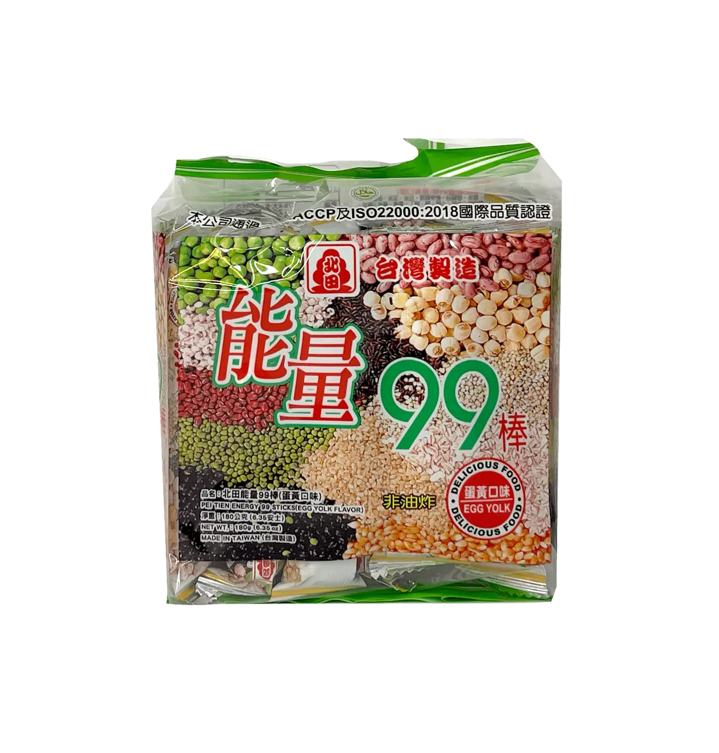 能量 99 米棒 蛋黄风味 180g 北田 中国台湾