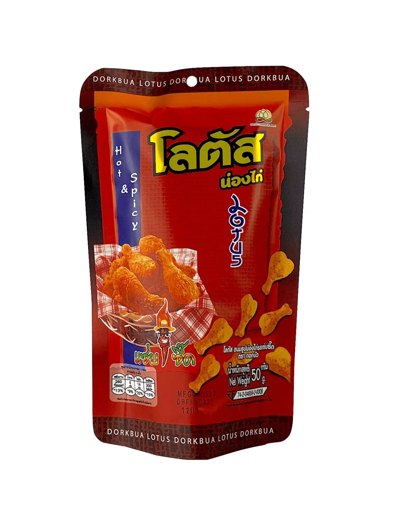 Biscuit Stick Hot / Spicy Taste 110g Dorkbua Thailand