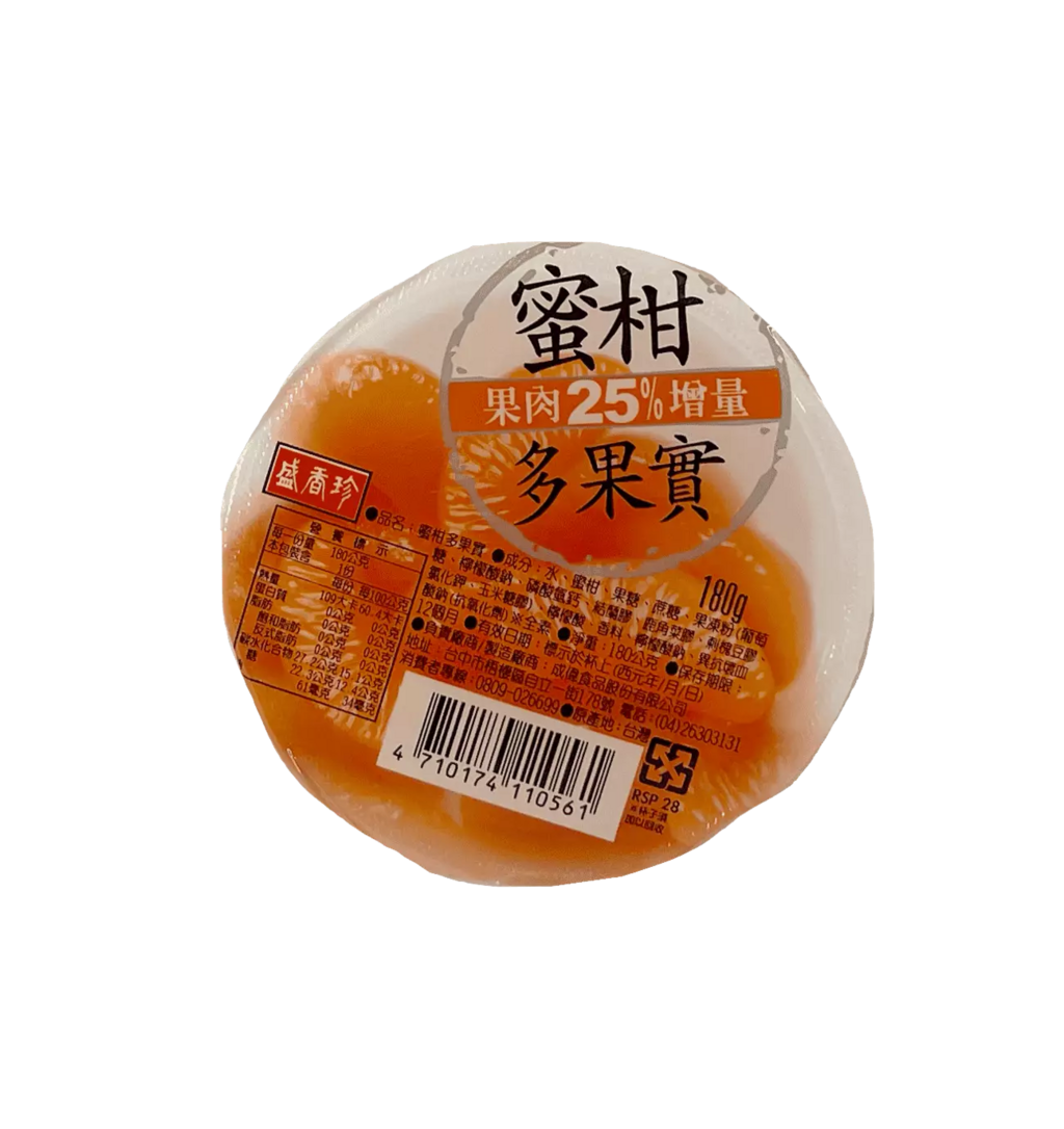 果冻 蜜柑风味 180gx6st/入 盛香珍 台湾